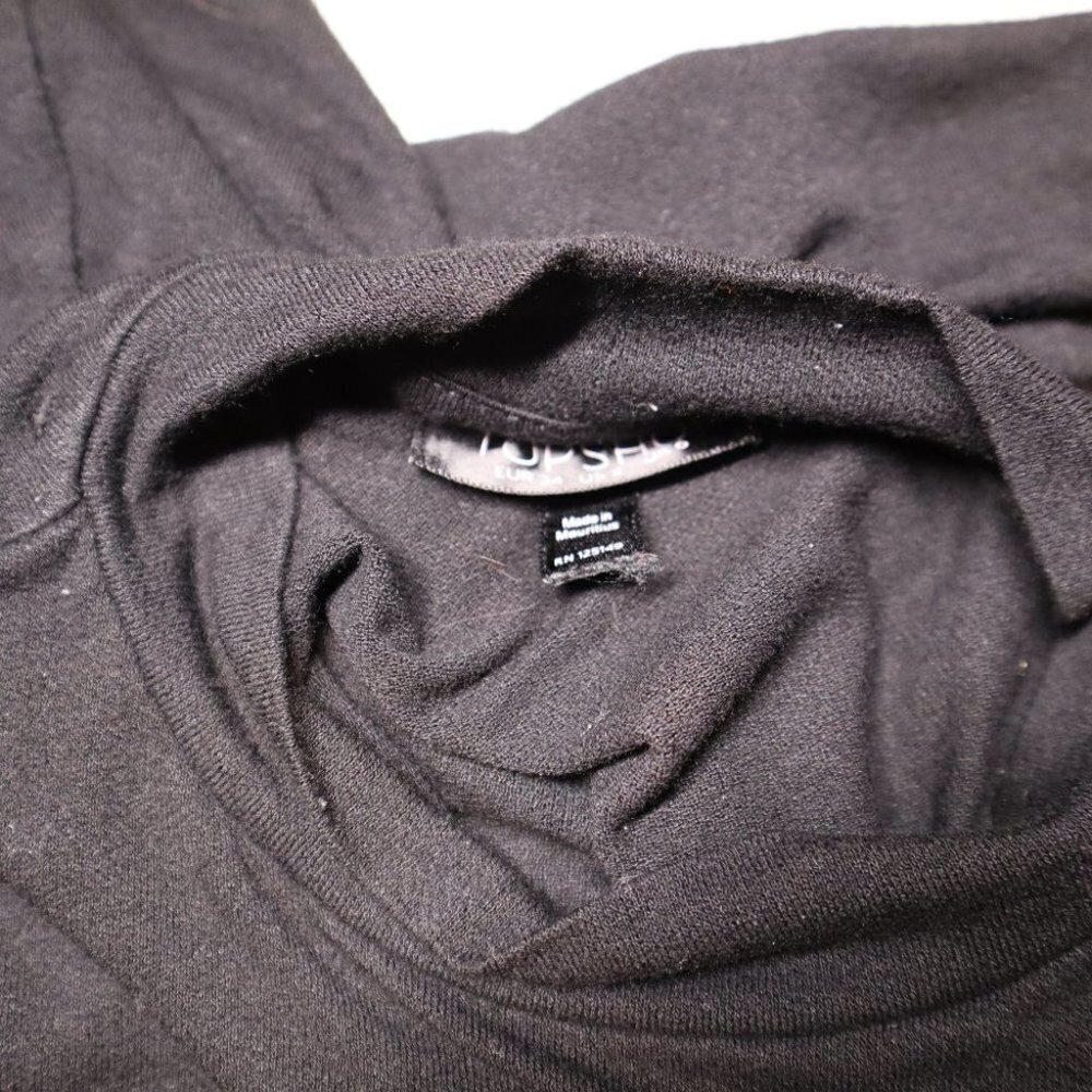 Topshop Black Stretchy Black Shift Dress - Picture 10 of 10